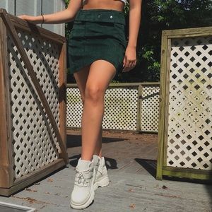 Zara Emerald Green Suede Skirt
